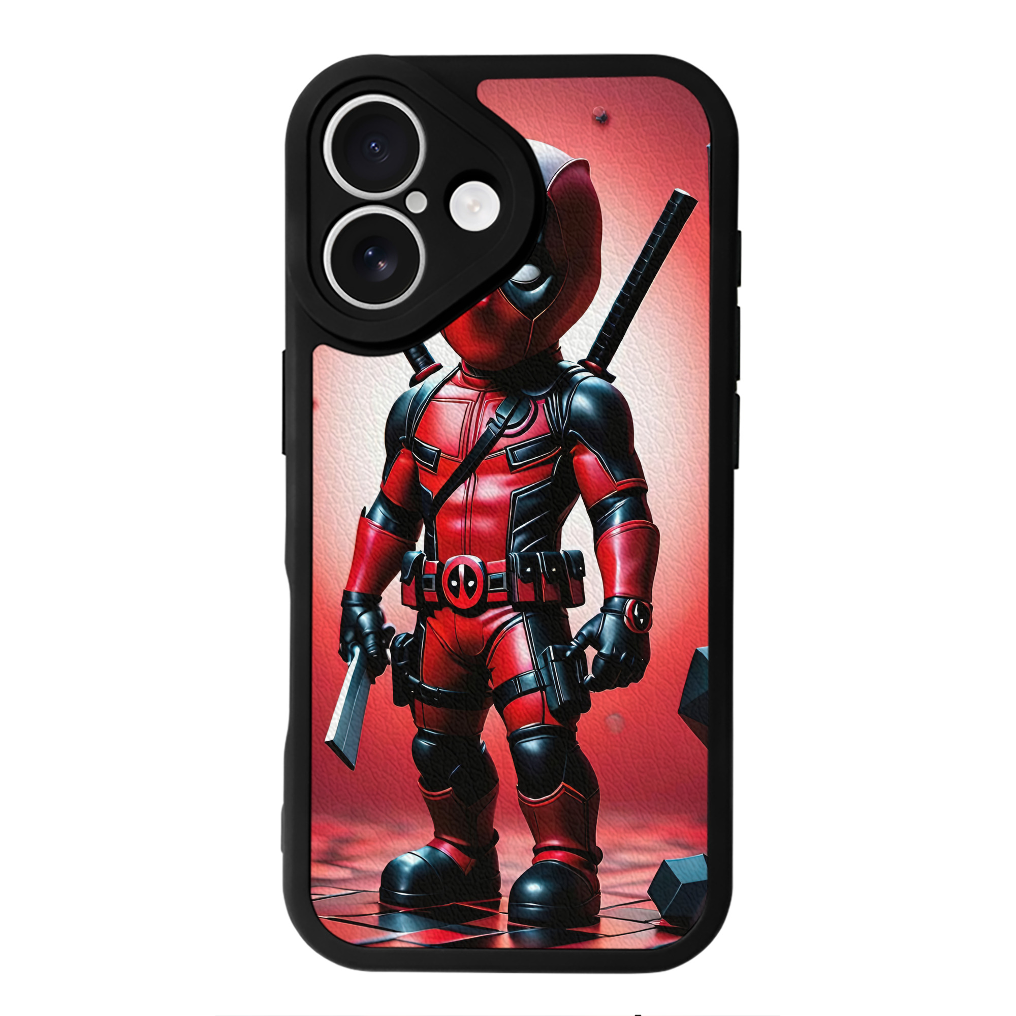 （画像用） Deadpool デッドプール 【iPhone 16シリーズ対応】シリコンスマホケース（レザー調） 材質：シリコン